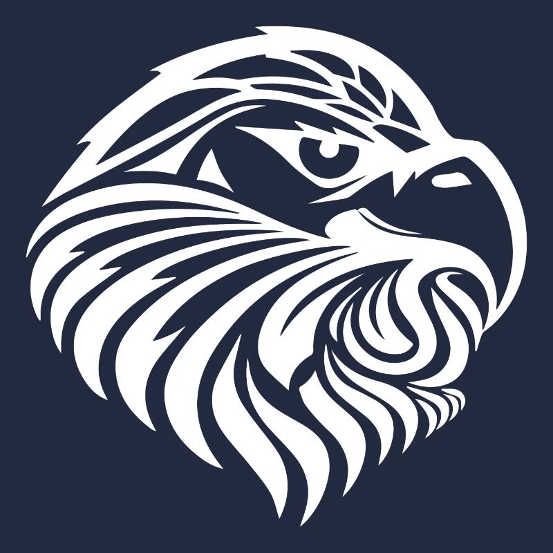 Eagle Head dans le style Tattoo Cartoon