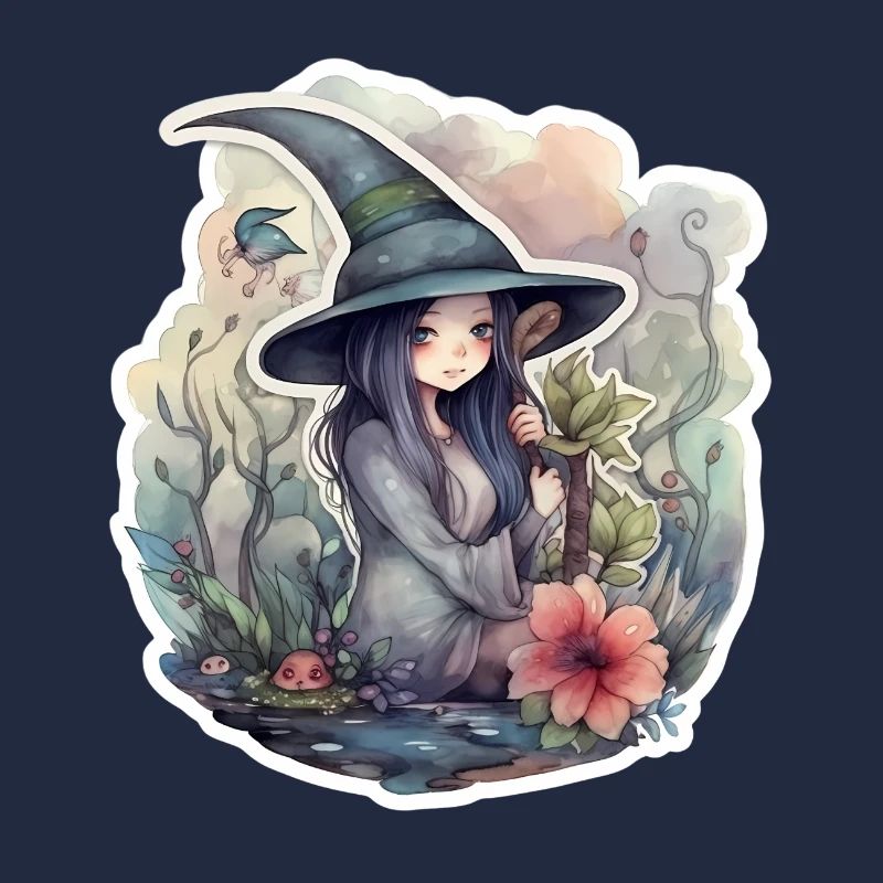 Sorcière douce dans l’eau