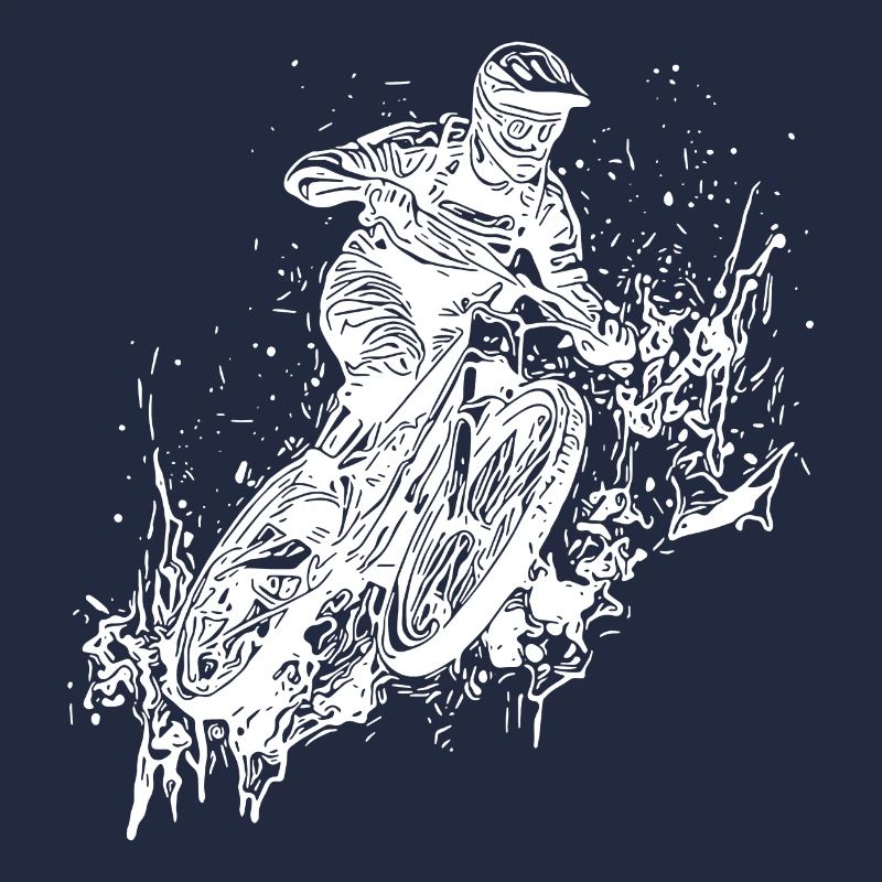 Mud Splash Splash Mountain Biker avec vélo