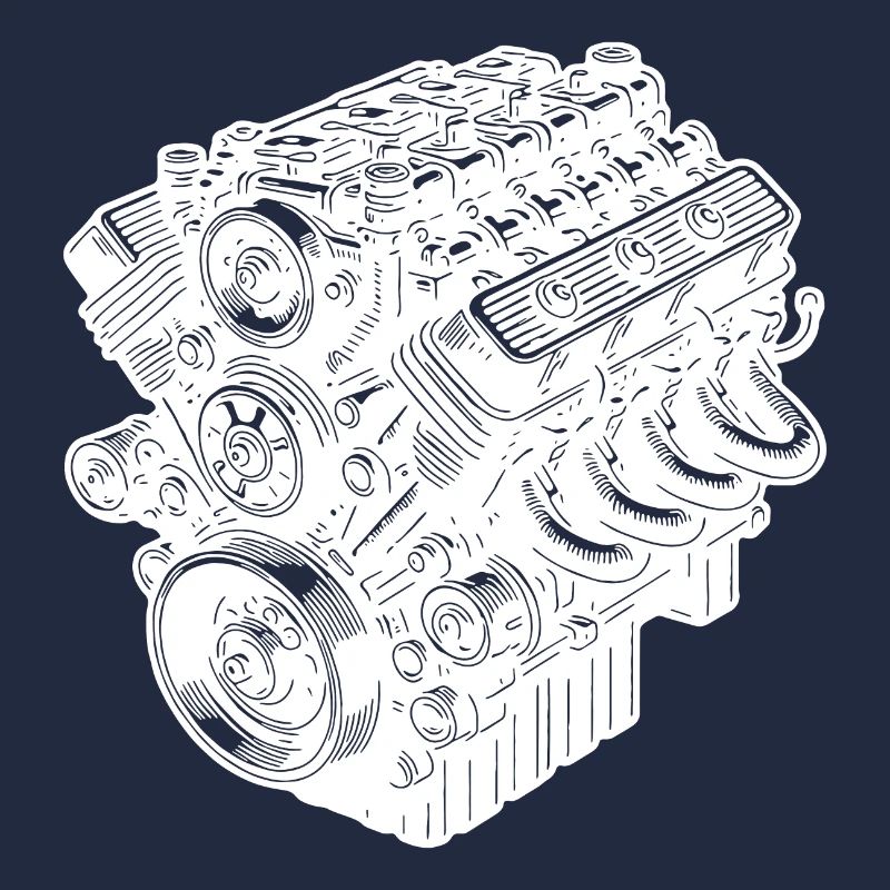 Engine Block Cylinder Fan Displacement Engine