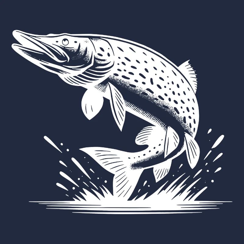 Big Leaping Pike Fish