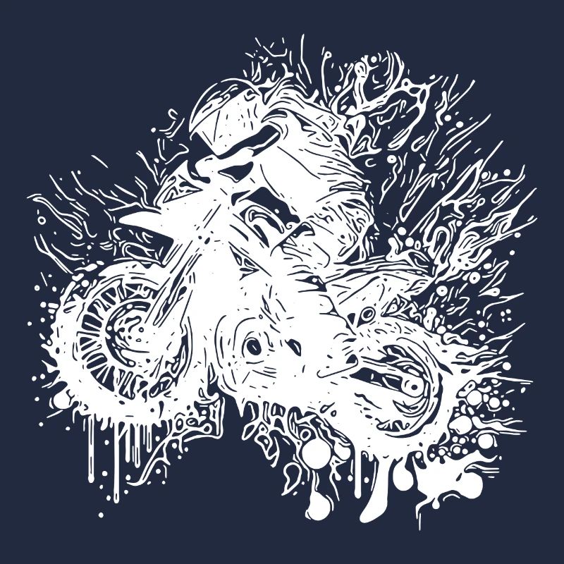 Moto de course tout-terrain style éclaboussure