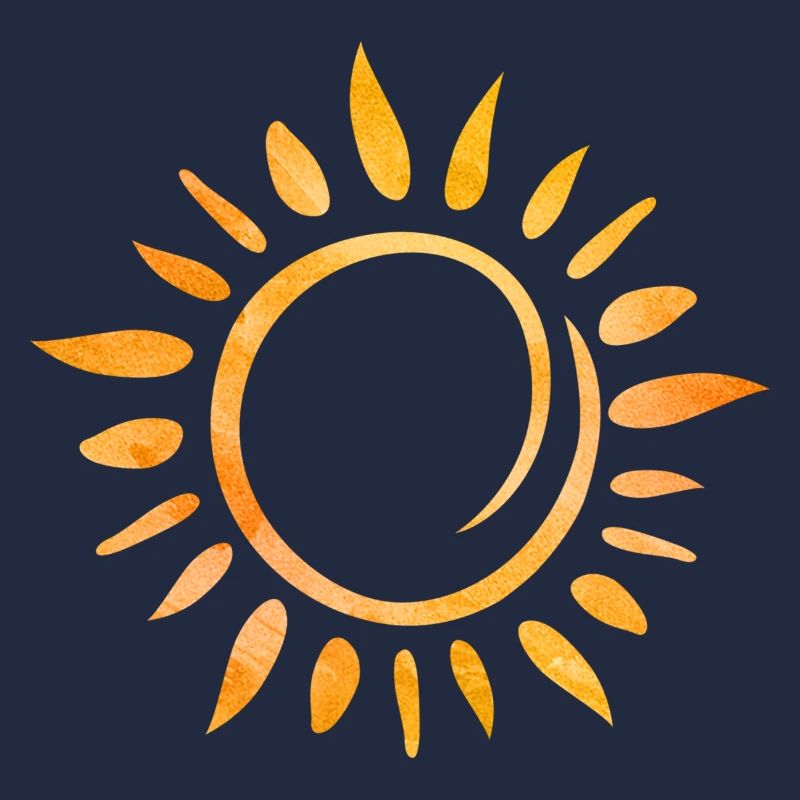 Die Sonne mit Sonnenstrahlen gemalt Sonne the Sun
