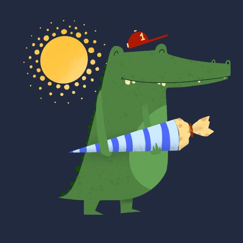 Ecolier Crocodile | Idée de cadeau de début d'école