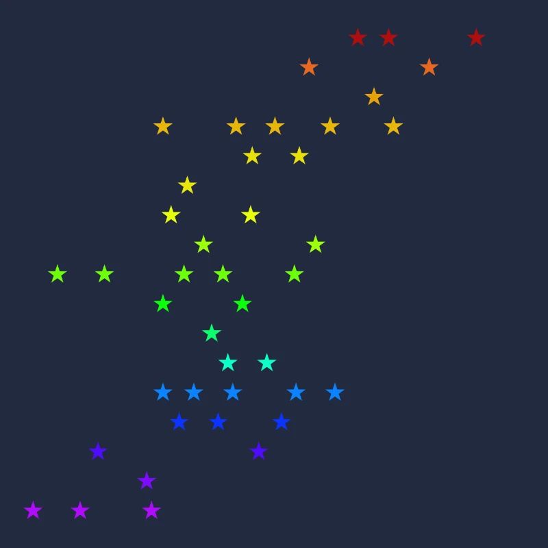 Sterne Regenbogen bunt Sternengalaxie Geschenkidee