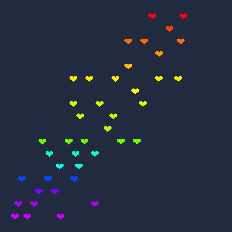 Herzen bunt Regenbogen Farben Geschenkidee