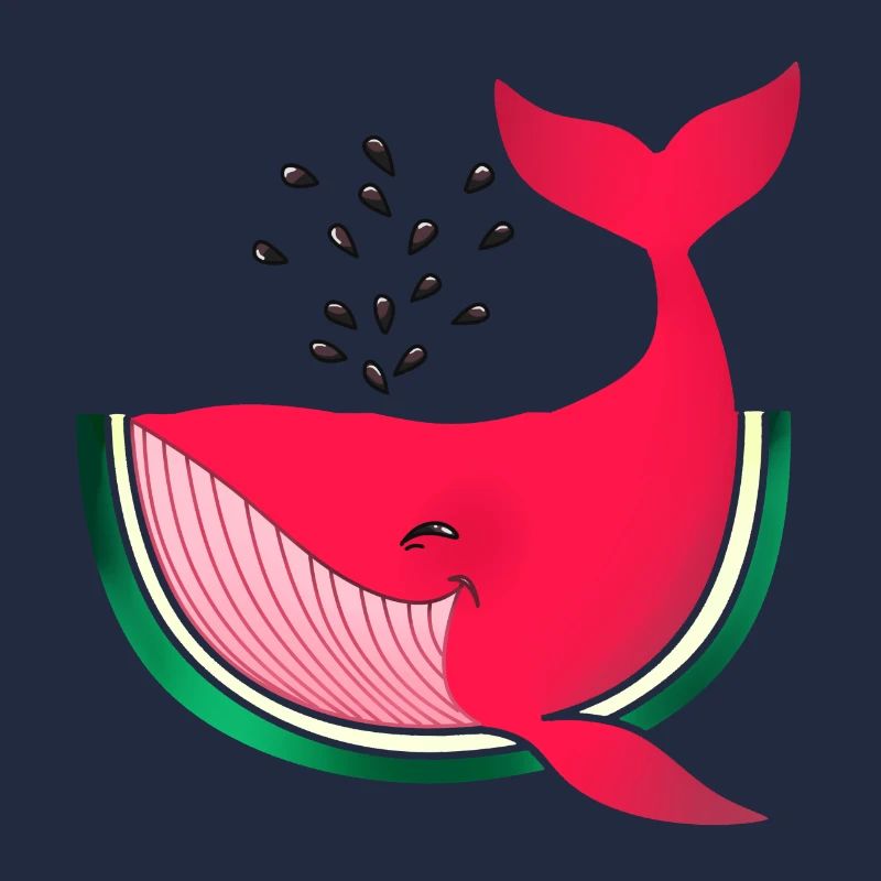 Pastèque Whale Melon Whale Funny