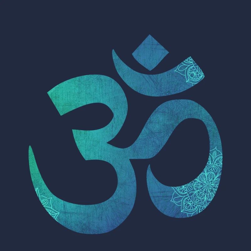 Om Mandala Blau