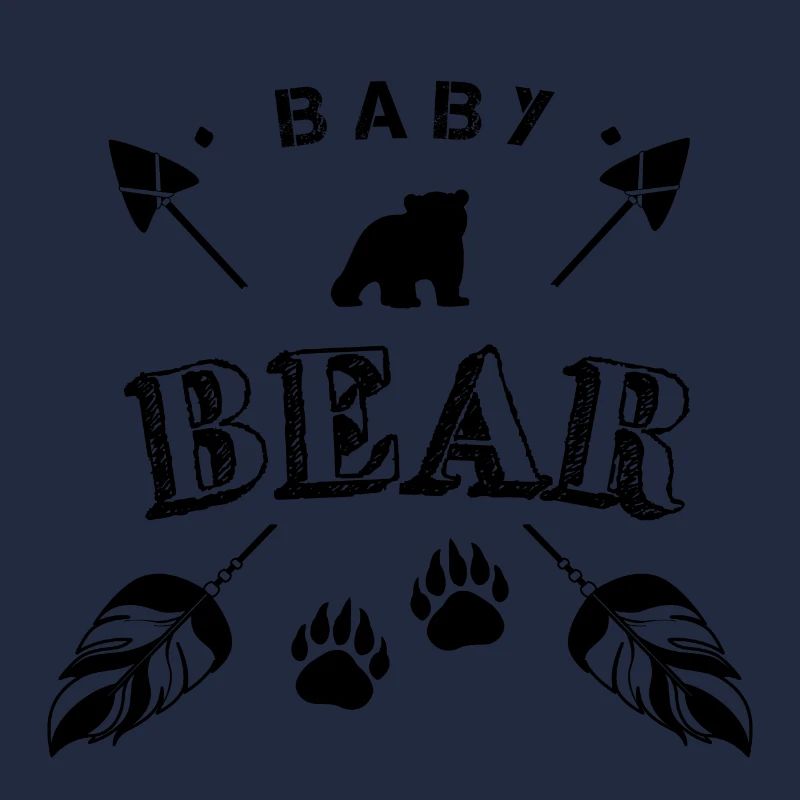 Bébé ours mignon famille boho flèche