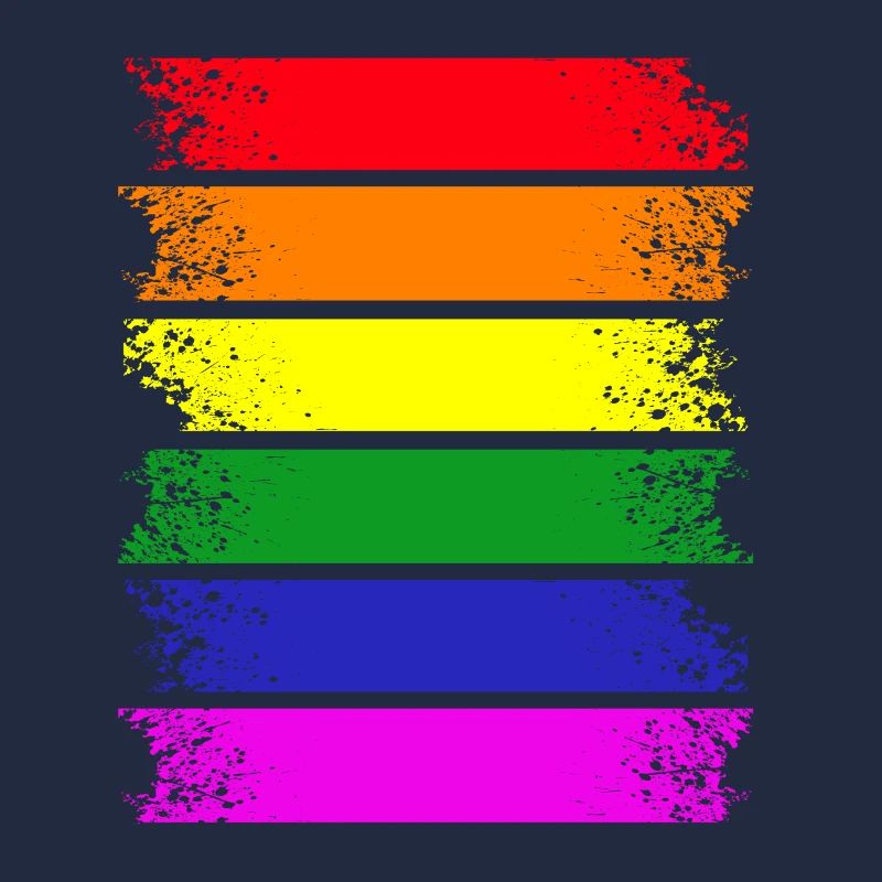 Regenbogenstreifen quer