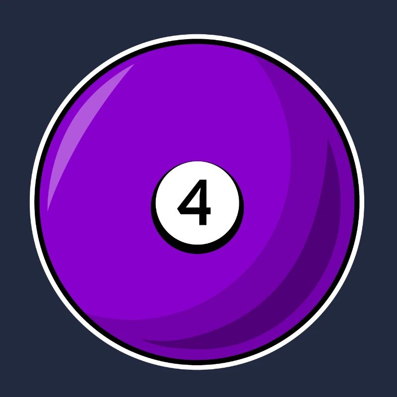 Boule de billard 4 violet Billard quatre