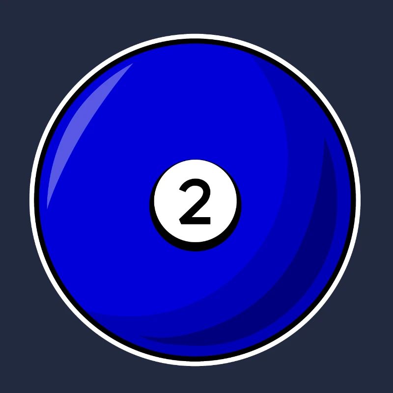 Boule de billard 2 Billard bleu deux