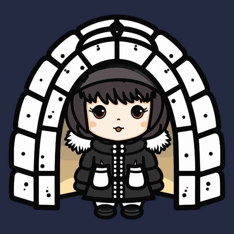 Igloo Eskimo Winter Comic