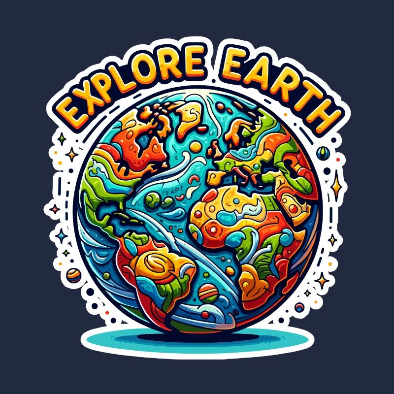Explore Earth - Erde Illustration