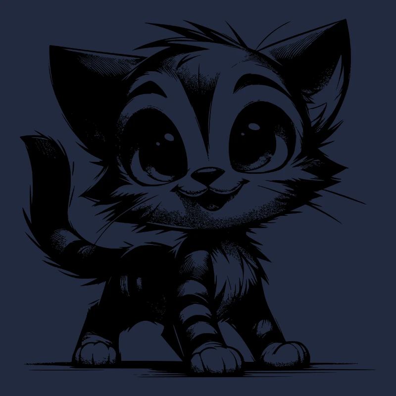 Chat souriant Dessin de bébé