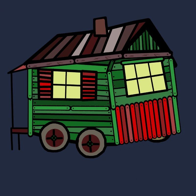 Fière roulotte de cabane en bois constructeur maison
