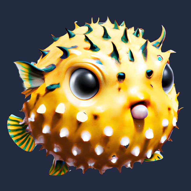 Inflated puffer fish