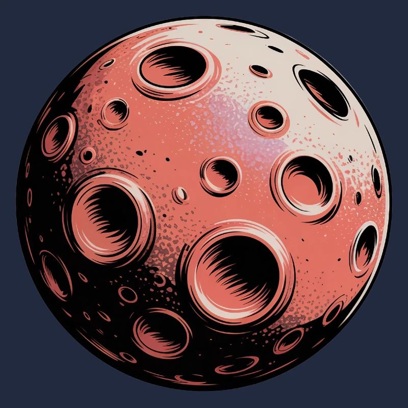 Planet mit Kratern Sci-Fi Motiv