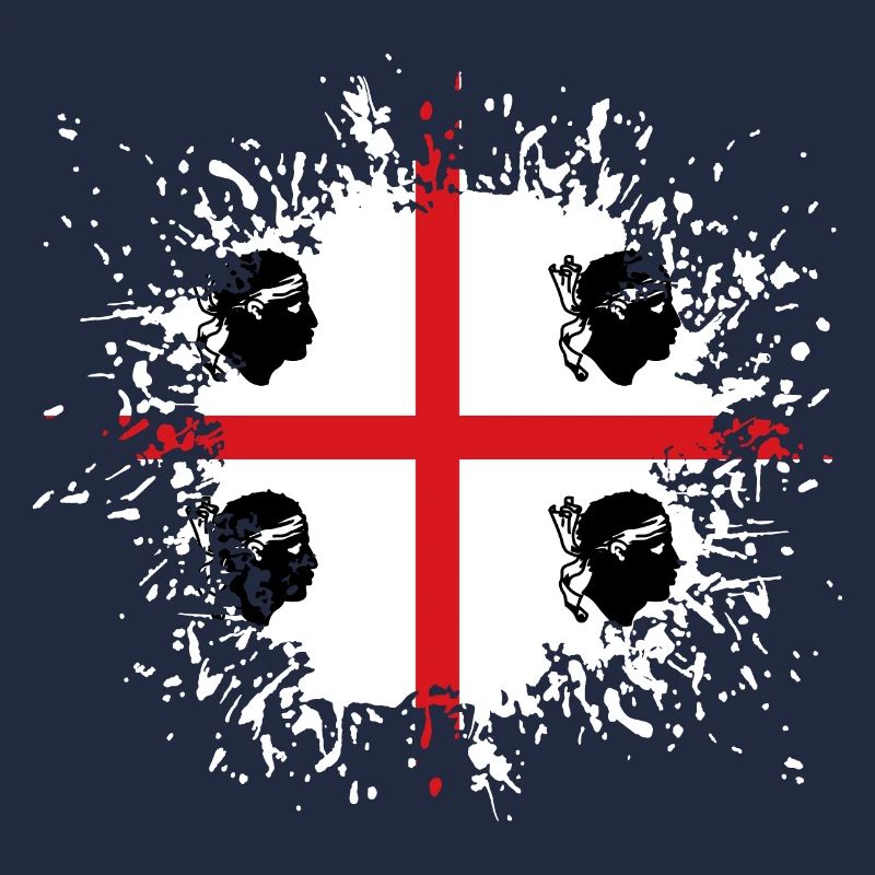 Sardaigne Drapeau Klecks Drapeau sarde Splash