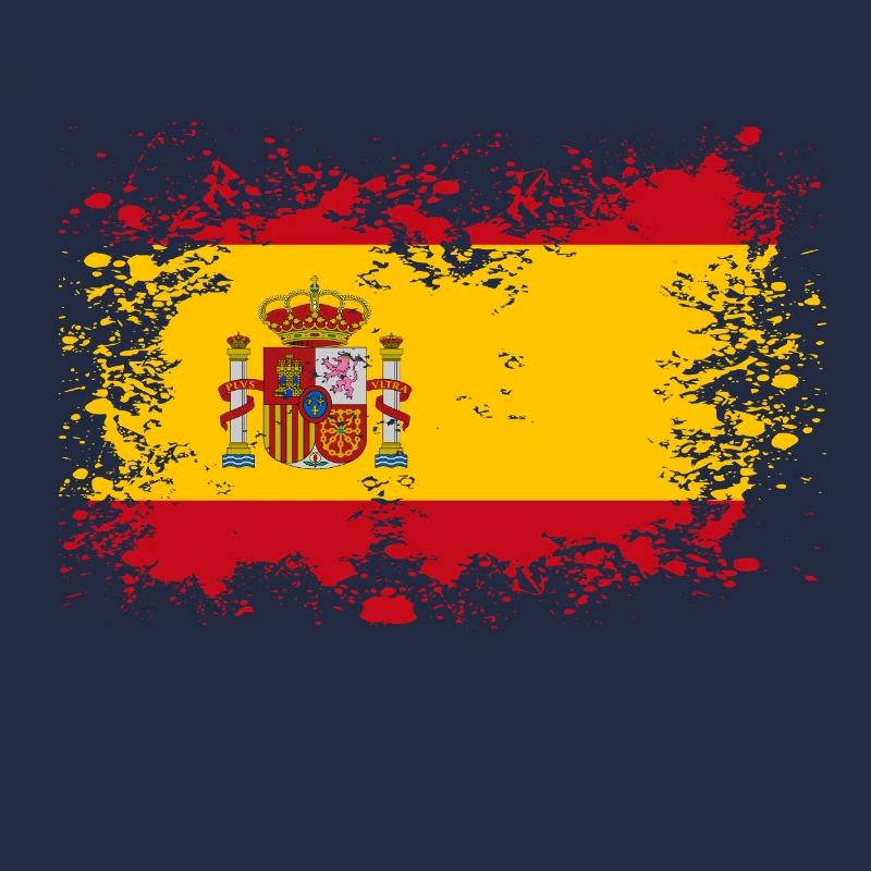 Spanien Flagge Flecken klecksen Geschenkidee