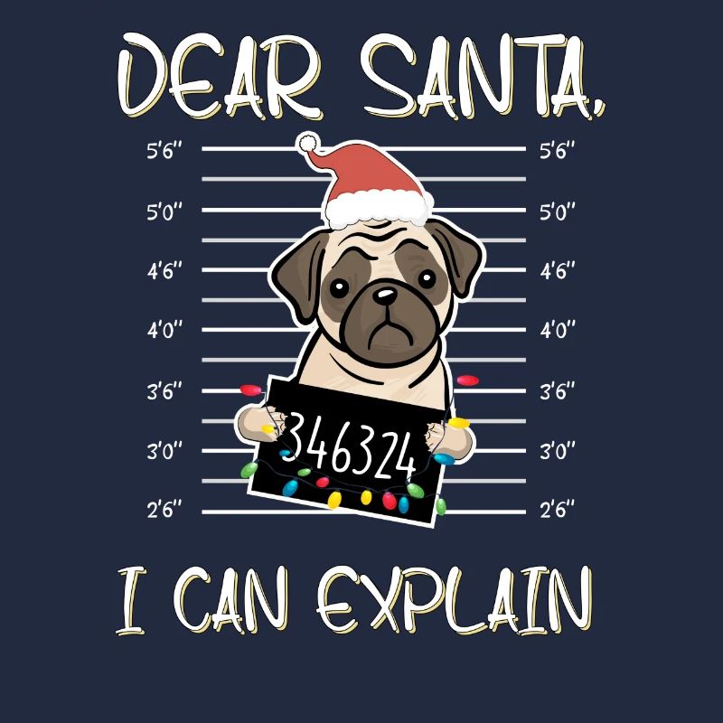 Pull drôle de Noël pour les amants de carlin