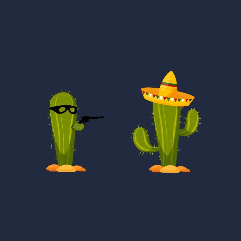 Drôle de motifs cactus raid Mexico sombrero