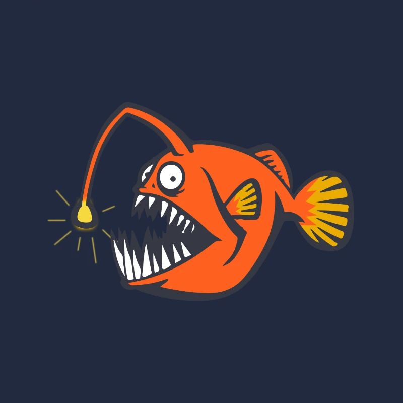 Deep sea frogfish. Scary fish