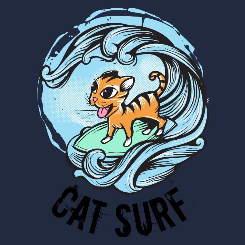 Cat Surf Word Game Cat Surfboard Wave