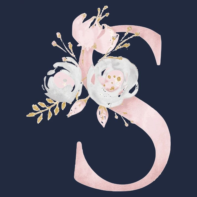 Lettre S avec des fleurs