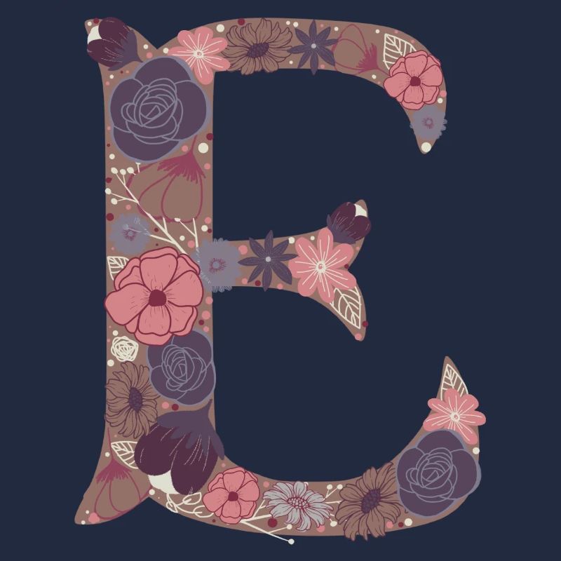 Lettre de fleur E