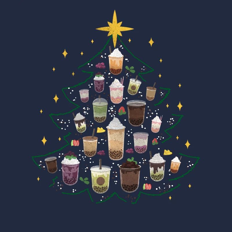 Boba Tea Bubble Tea Christmas Tree