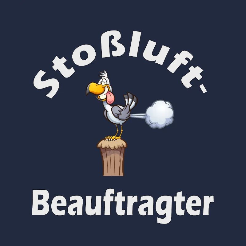 Stoßluft-Beauftragter lustig fun Möwe maritim