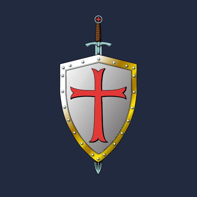Templar Shield and Sword - Knights Templar