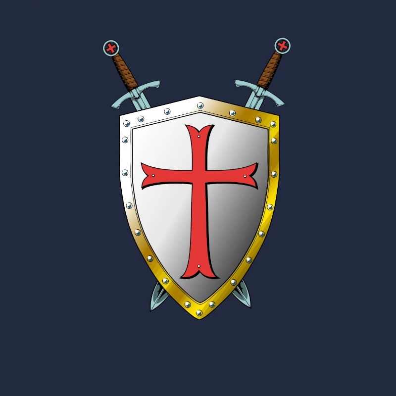Templer Schild und Schwerter - Tempelritter