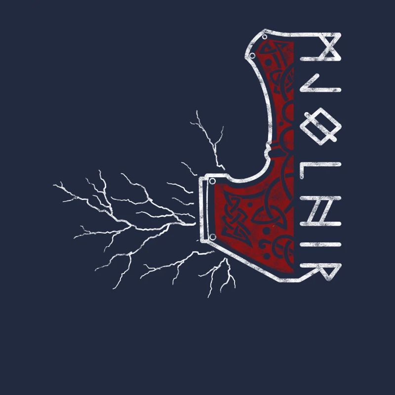 Der Hammer von Thor mit Blitzen - Mjölnir