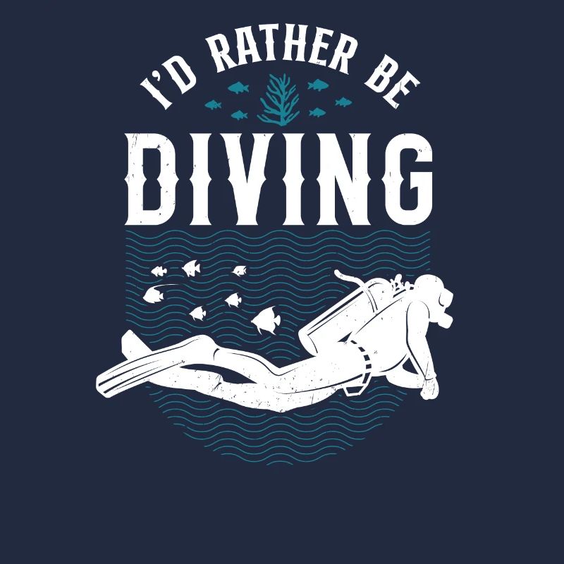 Scuba Diver I'D Rather Be Diving