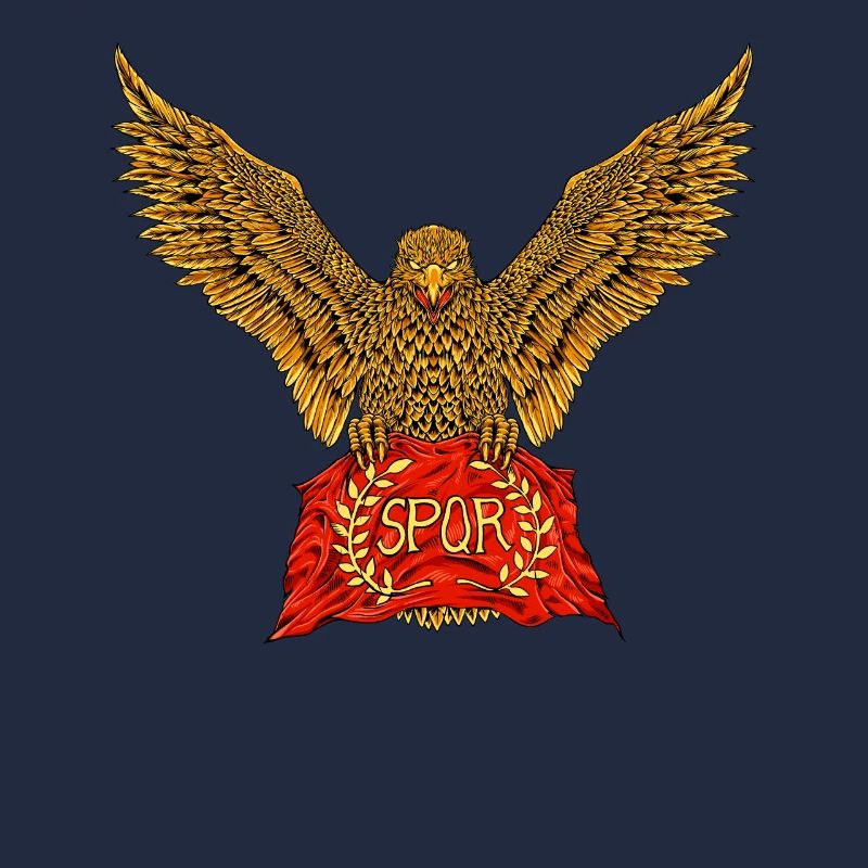 Aigle romain avec drapeau - SPQR