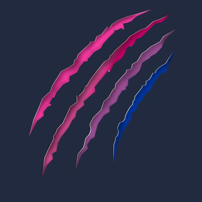 Bisexual Bi Pride Flag Scratch