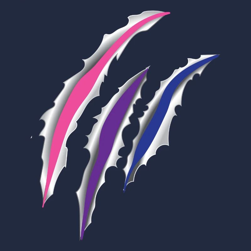 Bisexual Bi Pride Flag Scratch