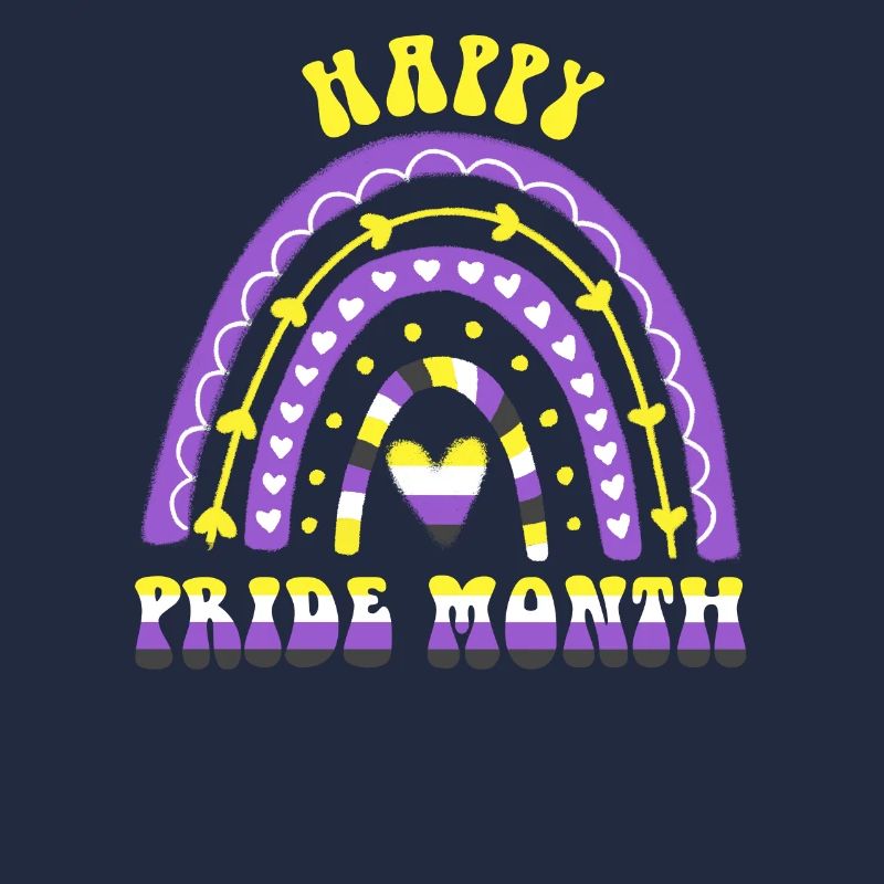 Happy Pride Month Nonbinary Rainbow