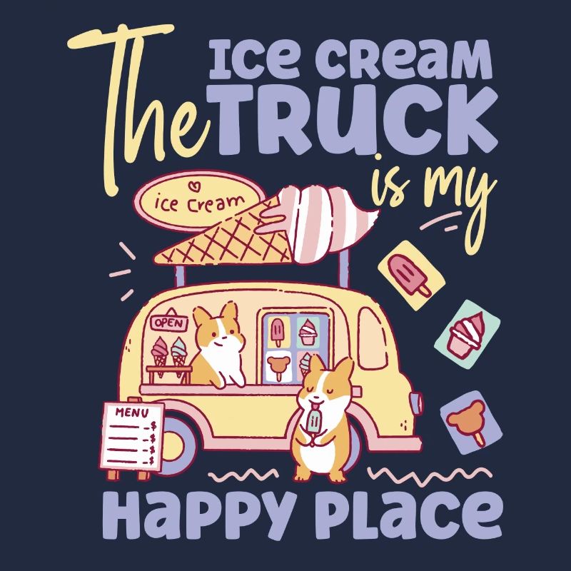 Cornet de crème glacée Le camion de crème glacée
