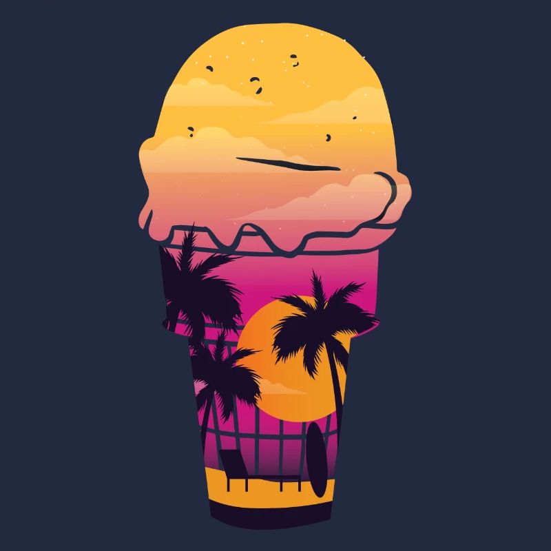 Crème glacée Sunset Beach Cone Sundae