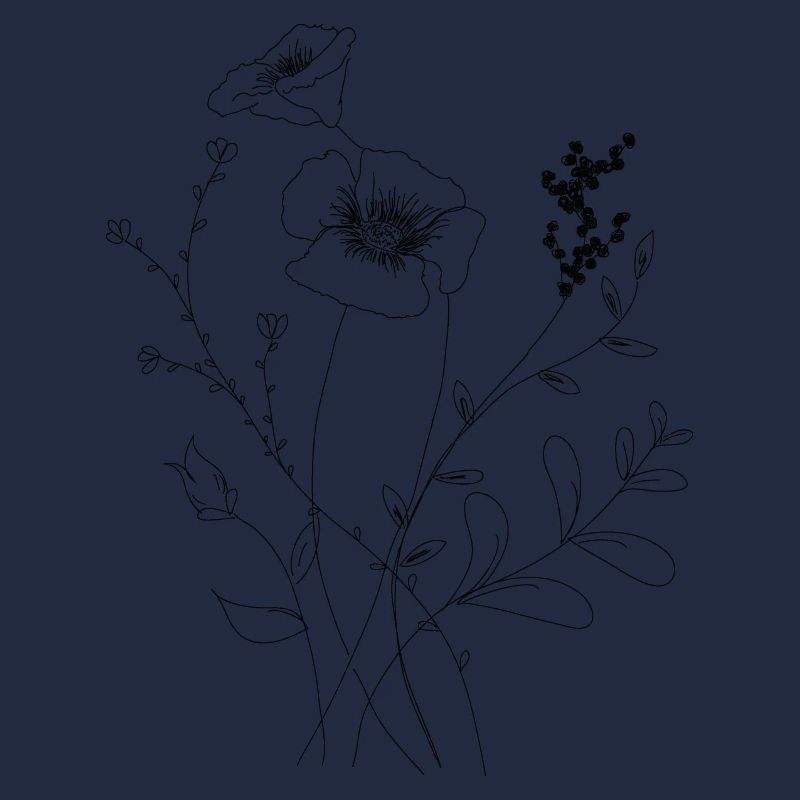 Fine Line Art Blume