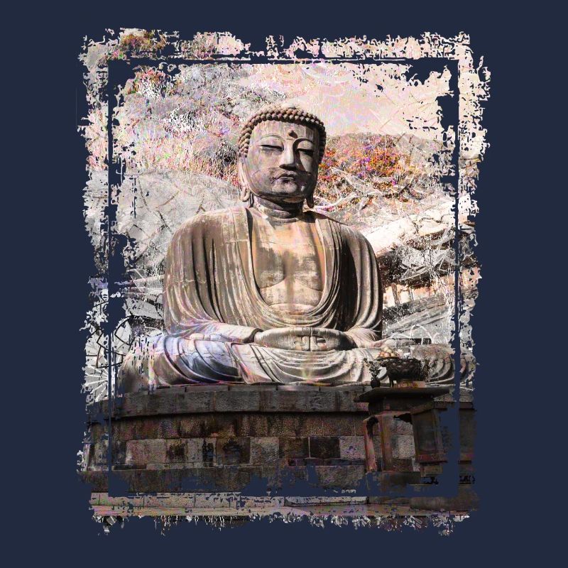 Statue de Bouddha Japonais Japon Kamakura Collage Art
