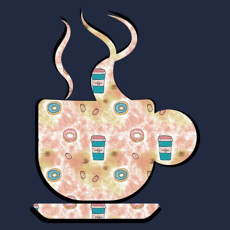TASSE DAMPFENDER KAFFEE/TEE MIT DONUTS.