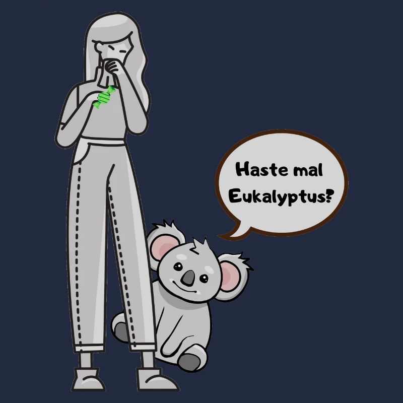 Koala fragt nach Eukalyptus