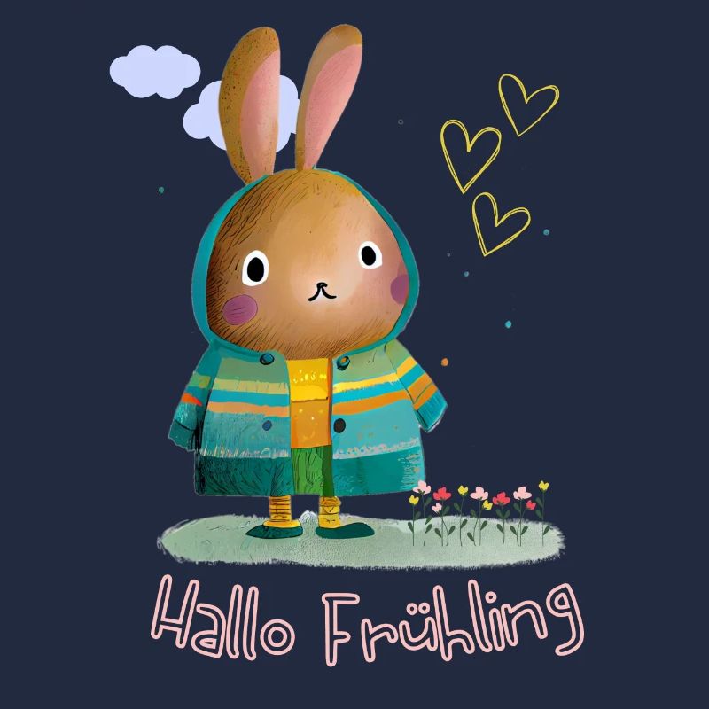 Printemps | Lapin de Pâques | Joyeuses Pâques | Illustration