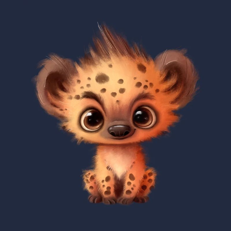 Mignonne bébé hyène avec des yeux
