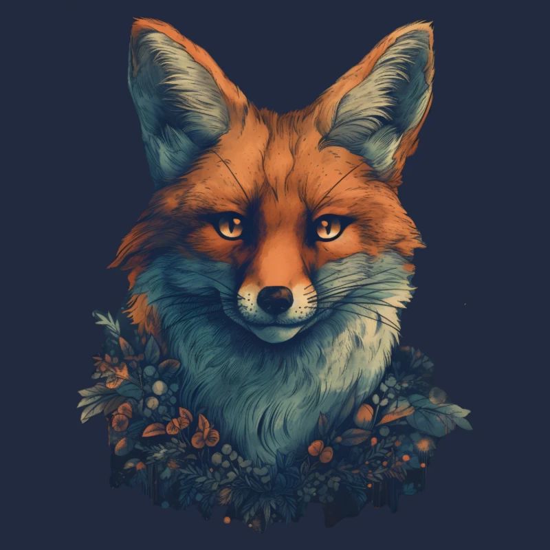 Fuchs mit Blumen