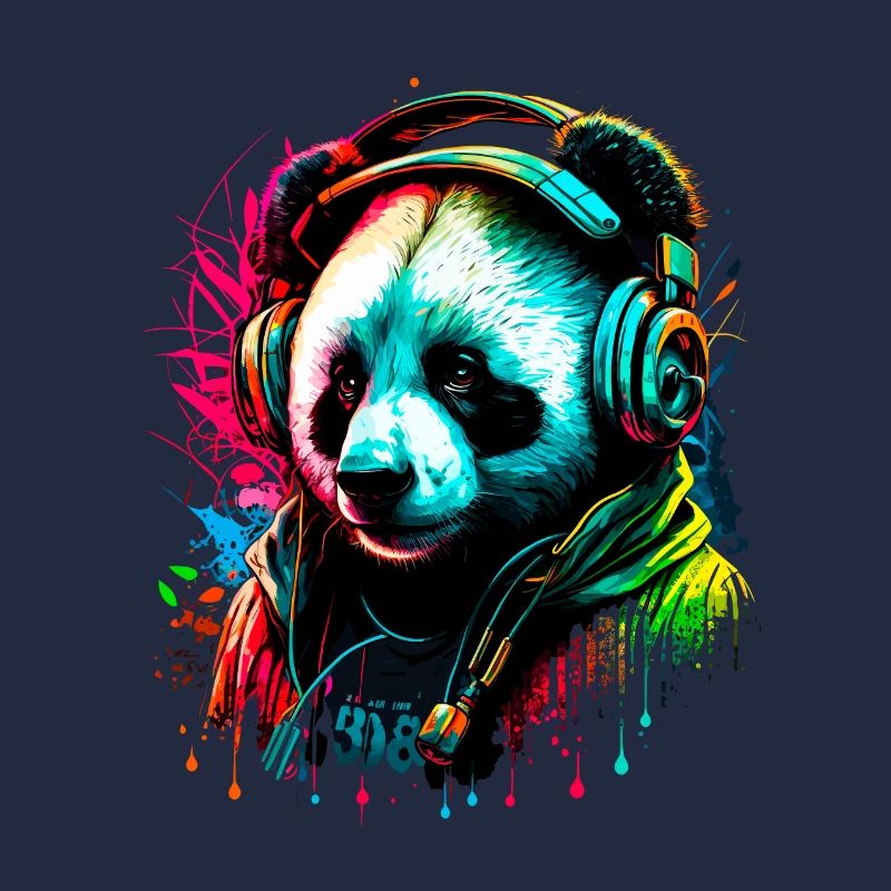 Abstract panda bear